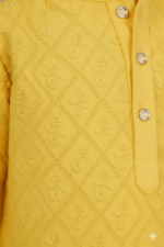 Chikankari Embroidered Cotton Kurta and Pyjama Set |Mandarin Collar Kurta | Schifli Kurta Set Ideal for Wearing Wedding, Diwali Eid and Other Festival - Image 2