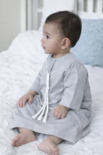 Baby Boy Cotton Jubba Thobe | Arabic Jubba for kids Boy | Arab Sheikh Dress for Baby Boy | Eid & Ramadan Dress for Kids - Image 2