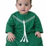 Kids Omani Thobe Bottle Green | Baby Boy Arabic Jubba | Cotton Islamic Dress for Boys (6 Months – 6 Years)