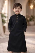 ISLIBA Premium Cotton Arabic Jubba Thobe for Boys | Ramadan & Eid Wear | Soft Comfortable Fabric | Hand-Tailored Stitching | Jubba for Baby Boys & Kids