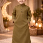 ISLIBA Premium Cotton Arabic Jubba Thobe for Boys | Ramadan & Eid Wear | Soft Comfortable Fabric | Hand-Tailored Stitching | Jubba for Baby Boys & Kids