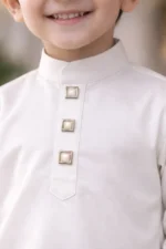 Premium Cotton Arabic Jubba Thobe for Boys | Ramadan & Eid Wear | Soft Comfortable Fabric | Hand-Tailored Stitching | Jubba for Baby Boys & Kids - Image 2