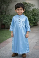 Saudi Arabic Thobe for Boys & Baby Boys | Kids Jubba Thobe | Cotton Polyester Blend | Islamic Dress for Ramadan, Eid & Daily Wear