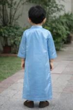 Saudi Arabic Thobe for Boys & Baby Boys | Kids Jubba Thobe | Cotton Polyester Blend | Islamic Dress for Ramadan, Eid & Daily Wear - Image 3